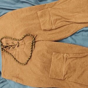 Aerie Forest Green Lace-Up Leggings